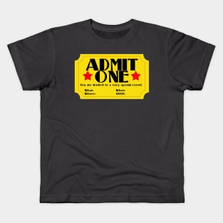 Admit One Movie pass Kids T-Shirt